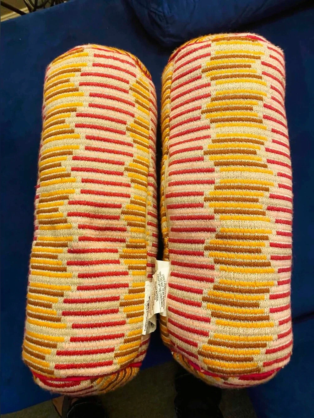 Get 2 Threshold Multi-Warm Cylindrical Decorative Pillow - Pink & Gold
